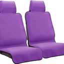 INFANZIA Premium Waterproof Seat Cover Towel Protector Neoprene Universal Fit, Upgraded 100% Washable & Removable Non-Slip Sweat Carseat Towel Covers, Perfect for Gym/Yoga/WorkoutPurple,2PCS