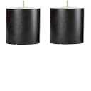 Aura Decor 2x2Inch High Pillar Candles, Unscented. Bulk Buy, Using a Wax Blend. Ideal for Wedding, Emergency Lanterns, Spa, Aromatherapy, Party, Reiki, Candle Gardens (6, Black)