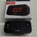 Timex Alarm Clock with Large Display, Digital Alarm Clock for Bedroom Includes 120V Universal Power Adapter (T121B - Black)