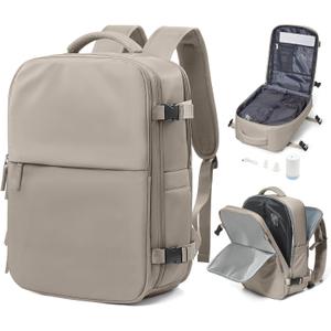 Vacuum Backpack With Pump Large Travel Laptop Backpacks For Women Men Carry On Backpack Vacpack Backpacks With Vacuum Compression Brown