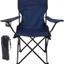 Portable Camping Chair Outdoor Folding Chairs with Arm Rest Cup Holder Carry Bag,Leisure Fishing Chair Lightweight Lawn Chair for Sports Picnic Hiking