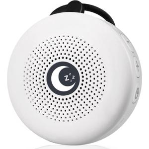 Sleepbox Sleep Sound Machine Portable Noise Machine with 30 Soothing Sounds 4 Timer Memory Function Rechargeable Battery 32 Volume Levels for Sleeping Traveling Relaxing for Baby Kids Adults (White)