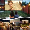STWUI Outdoor-Projector-Screen-with-Stand - 120 inch Portable Projection Screen Indoor Outdoor Projector Screens 16:9 4K HD Lightweight Movie Screen with Carry Bag for Backyard Movie Night 1pcs