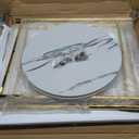 2 Tier Round Side Table, Folding End Tables Coffee Table Simplistic Sofa Table Waterproof Removable Tray Table Indoor Outdoor Accent Table for Living Room Bedroom (Faux Marble White, 1pc)