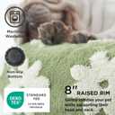 LE SURE Shown on TV Jacquard Donut Dog Beds Large Sized Dog,Green 36x36x8in