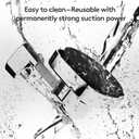360° Swivel Shower Head Holder with Suction Cup | 10kg Load Capacity, Tool-Free Installation in Seconds | Removable and Rust-Resistant Shower Bracket with Storage Hook (Silver)
