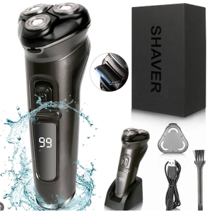 Shaver HL-305 Men's Electric Shaver -  3D Rotary Shaver Razor for Men with Pop-up Sideburn Trimmer Wet and Dry with Wall Adapter