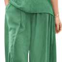 YESNO Women's Casual T-Shirt Summer Short Sleeve Loose Fit Tops Crew Neck Side Slits Tees BEC (Large, Green)