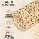 Glasaort 24" x 60" Natural Rattan Cane Webbing Roll, Natural Cane Webbing