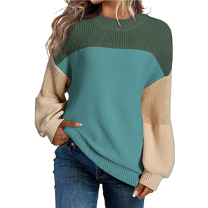 Dokotoo Women's Casual Long Sleeve Sweaters Loose Crewneck Knit Solid Pullover Sweater Jumper Tops S