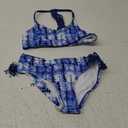 Kanu Surf Girls' Willow V-Neck Bikini Beach Sport 2-Piece Swimsuit (8, Willow Navy Tie-dye)