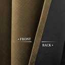 Gold Blackout Curtains for Bedroom and Living Room 2 Panels Set 52 inches Wide 96 inches Length Thermal Insulate Curtains, Cold or Heat and Full Light Blocking Curtains