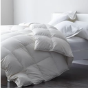 DWR Premium Feather Down Comforter Duvet Insert 90x90-100% Skin-Friendly Cotton Cover, Medium Weight Quilted for All Season Bedding (Full/Queen, Ivory White)