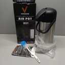 Coffee Carafe for Keeping Hot - 102oz/3L Airpot Coffee Dispenser with Pump - Insulated Stainless Steel Hot Beverage Dispenser for Parties - Thermal Carafe for Hot Drinks Water Tea Chocolate