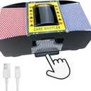 2-Deck of Playing Cards Automatic Card Shuffler - Battery Powered Electric Card Mixer for Home Game Nights