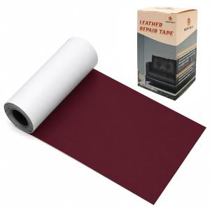 BSZHTECH Leather Repair Tape Self-Adhesive Leather Repair Patch for Couch Furniture Sofas Car Seats Advanced PU Vinyl Leather Repair Kit(Wine Red, 3.9X79 inch)