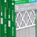 Filterbuy 16x25x5 Air Filter MERV 8 Essential Dust & Allergy Defense (2-Pack), Pleated HVAC AC Furnace Filters for Honeywell FC100A1029, Lennox X6670, and More (Actual Size: 15.75 x 24.75 x 4.38)