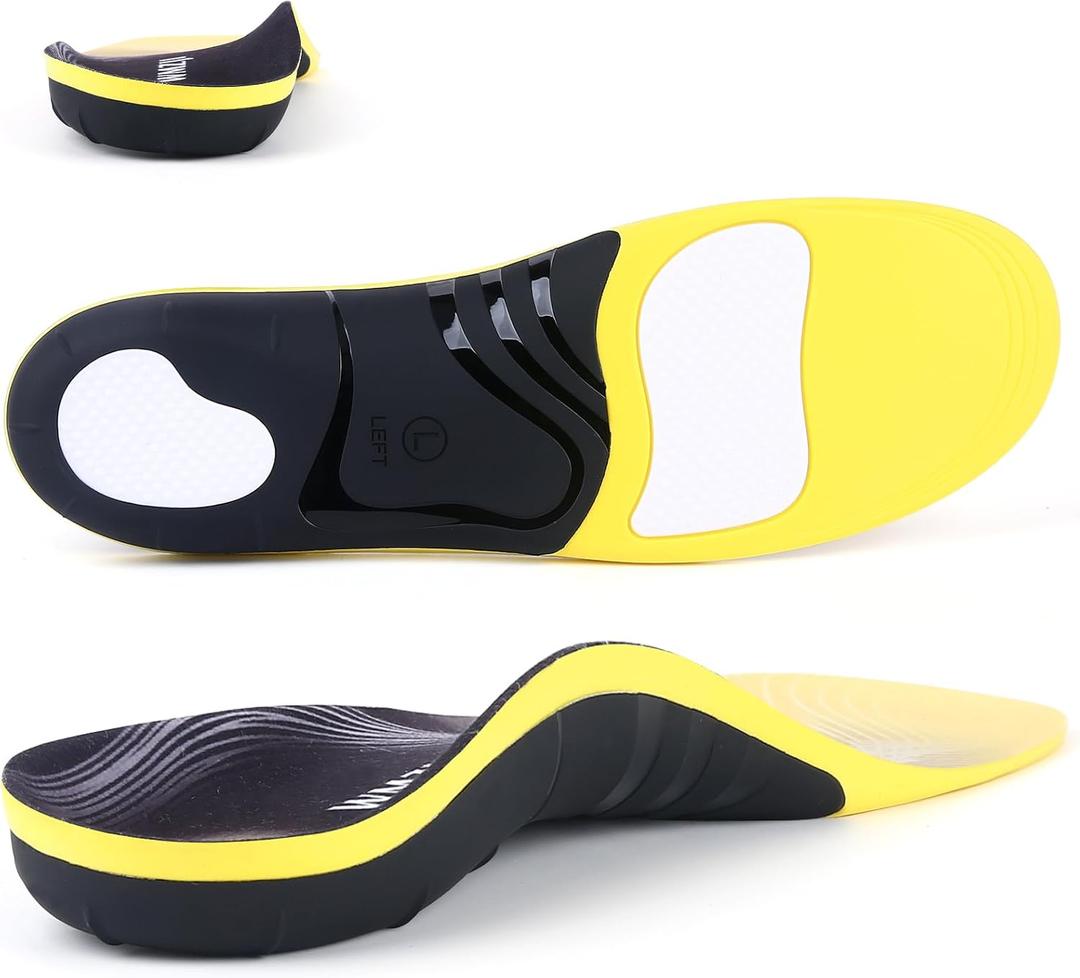 Plantar Fasciitis Insoles for Women & Men - Orthotic Shoe Inserts for Arch Support Pain Relief - Comfortable & Cushioned Shoe Insoles for Work Boots