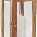 Fink TOLEDO lantern, glass, brown, 43 cm