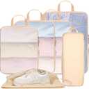 Cambond Compression Packing Cubes for Travel - Lightweight Expandable Travel Bags Luggage Organizers Travel Essentials Compression Cubes for Travel Space Saver for Carry on Suitcases Organizer