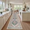 Madane Runner Rugs for Hallway 2x10 Long Washable Non-Slip Hallway Runner Rug Low-Pile Stair Kitchen Runner Throw Carpet for Entrance Living Dining Laundry Room (Navy Blue, 2 x 10)