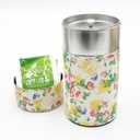 Japanese Pokkan Matcha Coffee Spice Tea Tin Canister Washi Paper Storage with Lid 7.05 oz Capacity (Neko/L)