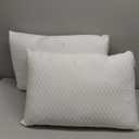 NTCOCO Shredded Memory Foam Bed Pillows for Sleeping Queen Size 2 Pack,with Washable Removable Hypoallergenic Sleep Pillow for Back and Side Sleeper (White)