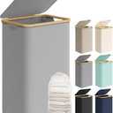 SONGMICS Laundry Hamper with Lid, Large Laundry Basket, 23.8 Gallons (90L), Removable Mesh Liner, Bamboo Handles, Collapsible, 16.5 x 12.6 x 27.8 Inches