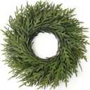 26" Norfolk Pine Wreath for Front Door, Artificial Christmas Wreaths Faux Green Fake Pine Needles Wreath for Front Door Wall Windows Indoor Outdoor Christmas Decor