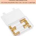 1oz travel bottles 30ml, 4 pcs,Golds clear travel bottles,Airless pump bottles,DIY travel bottle set cosmetic containers Included Gift BoxWith labels,refillable cosmetic containers (Golden)