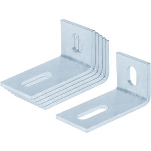 Heneng 6 Pcs Slotted L Angle Mounting Bracket, 4" x 2" x 2",Adjustable Corner Bracket,3/16" Thick