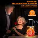 Wireless Bottle Lamp, 5200mAh RGB Bottle Lamp Shade 3 Color Mode Colored Stepless Dimmable LED Bottle Lights for Liquor Wine Bottles, Rechargeable Touch Whiskey Bottles Stopper Night Light Kit