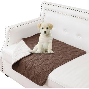 Waterproof Dog Blanket, 30x30 inches Small Pet Couch Covers for Sofa, Chair Bed Furniture Protector from Dogs Washable and Reversible-Chocolate+Cream