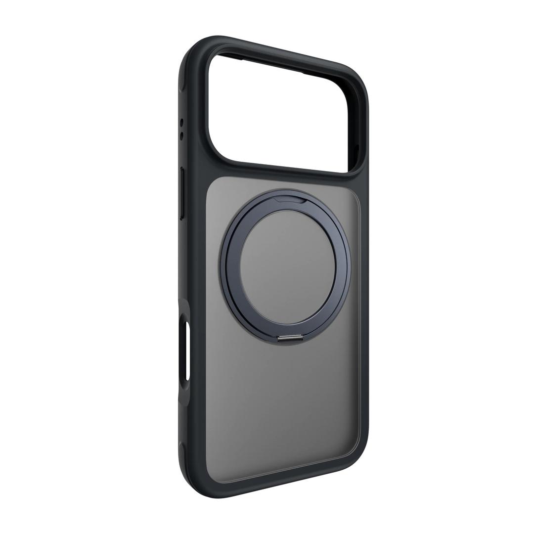 TORRAS Upgrade 360 Magnetic Stand for iPhone 17 PRO Case with Camera Control Button, Fit for MagSafe, Mil-Grade Protection, Slim Soft Edge Translucent Back for iPhone 17Pro 6.3 inch, Black