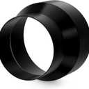 6 to 5 Inch Duct Reducer, Hon&Guan Galvanized Steel Duct Increaser 6 to 5 Duct Reducer for 5/6 Inch Duct, Inline Fan, Grow Tent Ventilation System-Black.