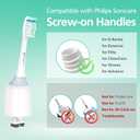 Toothbrush Heads for Philips Sonicare Replacement Heads E-Series, Essence, Xtreme, Elite, Advance and CleanCare Screw-On Electric Handles, Brush Heads for Philip Sonic Care, 6 Pack