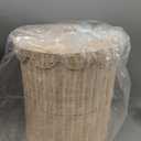 Woven Rattan Storage Basket with Lid, Round Laundry Hamper with Metal Frame, One Size