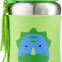 Skip Hop Toddler Sippy Cup - Zoo Stainless Steel Straw Bottle, Dino