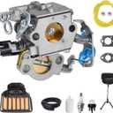 Carburetor Air Filter Spark Plug Repair Kit Replacement for Husqvarna 455 460 Rancher 461 Jonsered CS2255 Chainsaw 544883001 WTA-29 WTEA-1-1