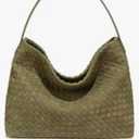 Woven Suede Shoulder Bag for Women Suede Hobo Bag Tote Elegant Handbag Satchel for Work Travel