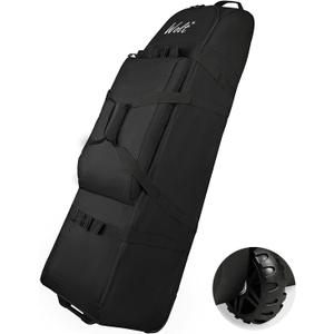WOLT Golf Travel Bag with Anti-Impact Support System - Soft Padded Golf Travel Case for Airlines, Golf Travel Cover with Wheels (Black)