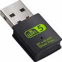 USB WiFi Bluetooth Adapter, 600Mbps Dual Band 2.4/5Ghz Wireless Network External Receiver, Mini WiFi Dongle for PC/Laptop/Desktop