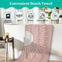 Pink Boho Beach Towel 30x60 Inch, Minimalist Abstract Mid Century Modern Boho Sunshine Oversized Bath Pool Swim Towels Blanket for Bathroom Travel Swimming Camping Picnic Sport