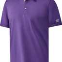 Mens Golf Shirt Short Sleeve Moisture Wicking Dry Fit Performance Solid Pique Collared Golf Polo Shirts for Men L