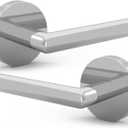 Mega Handles Ronn Dummy Lever Door Handle Set for Closet or French Doors, Single Side, Non-Turning Reversible Door Levers, Fits All Standard Door Sizes, Screws Included - Polished Chrome (2 Pack)