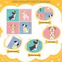 96Pcs Pet Dog Birthday Party Decorations, Disposable Puppy Themed Party Tableware Supplies with Paper Plates Napkins, Pet Dinnerware Decoration Set for Birthday Table Decor