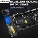 N55 Engine Valve Cover with Gasket & Bolts & Oil Filler Cap Compatible with 2011-2019 BMW 328i 335i 435i 530i 535i 640i 740i 135i 235i M235i X3 X4 X5 X6 ActiveHybrid 5 3.0L Replace 11127570292 264-937