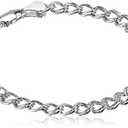 Amazon Essentials Sterling Silver Double-Link Chain Bracelet, 7" (previously Amazon Collection)