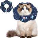 ComSaf Soft, Protective Adjustable Cat Cone Collar to Stop Licking After Surgery, Comfortable Lightweight Elizabethan Collar for Large Cat and Small Dog, Dog Recovery Collar Prevents Licking Wounds (L (Neck:7.4-12.9 in))