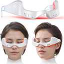 Under-Eye Red Light Therapy Device, 3D Contour Microcurrent Eye Massager for Dark Circles, Puffiness and Fine Lines, Rechargeable Eye Treatment Glasses
